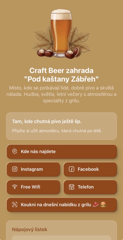 Pod Kaštany — veruno.site (živá stránka)