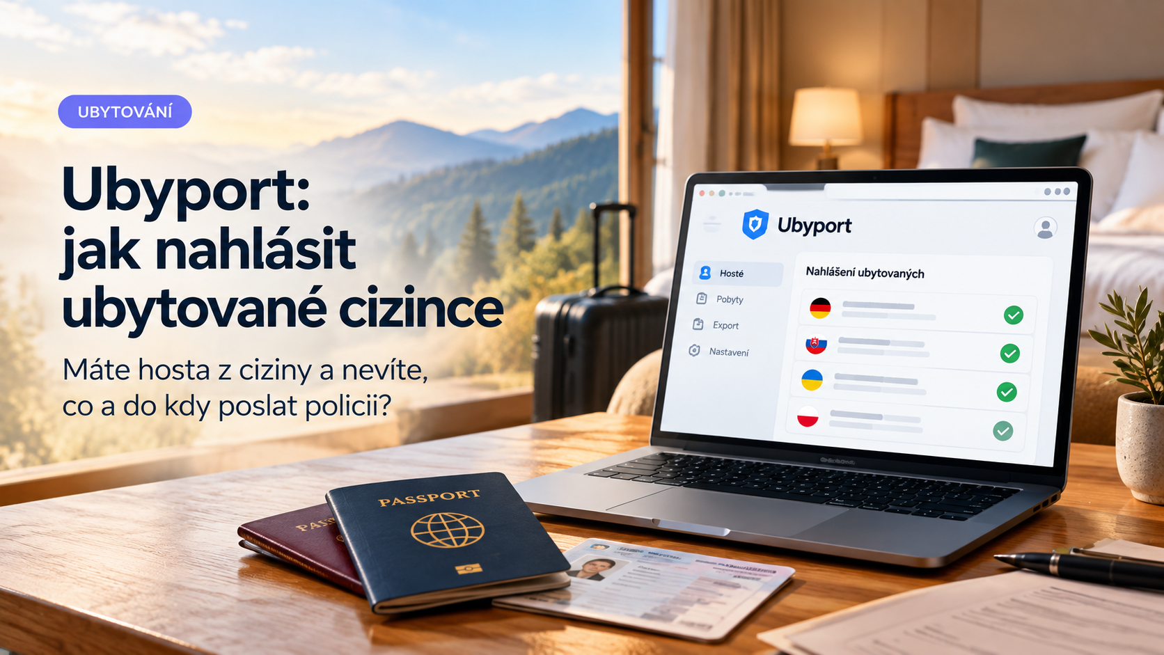 Ubyport: jak nahlásit ubytované cizince. Máte hosta z ciziny a nevíte, co a do kdy poslat policii?